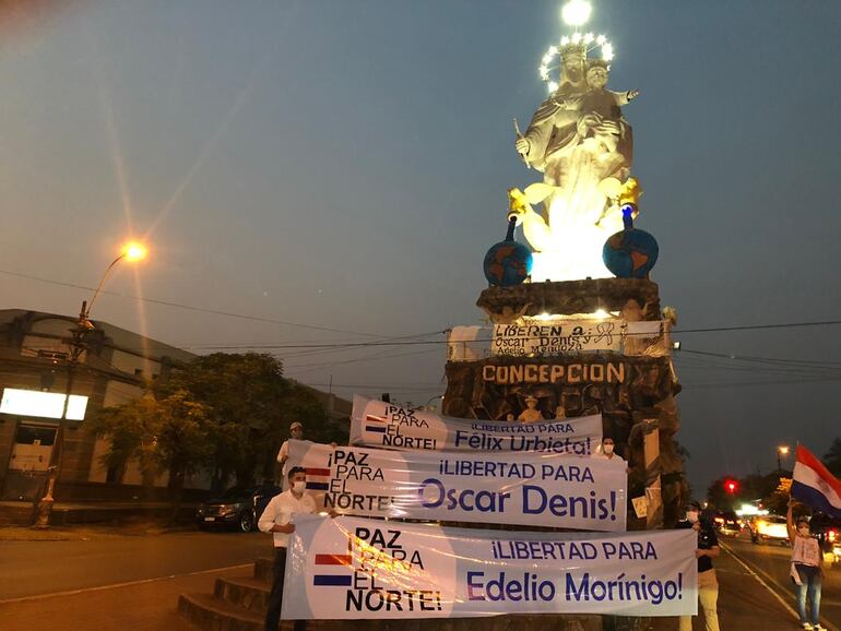 Tras la misa se realizó una caravana por el centro de Concepción.