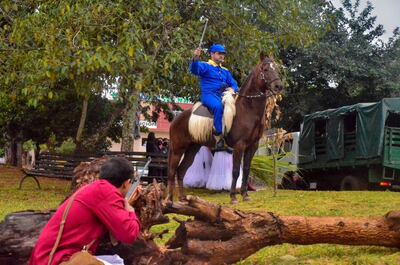 Escenificación de la batalla de Piribebuy.