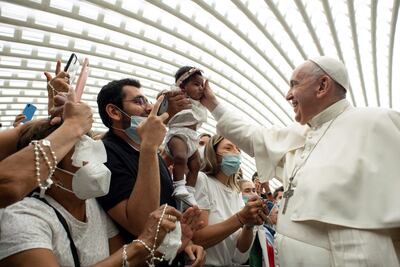 Papa Francisco durante la audiencia general de esta semana.