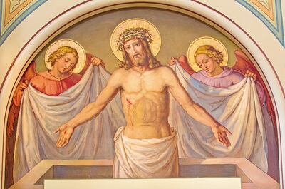 Fresco de la resurrección de Cristo, Viena, Austria.