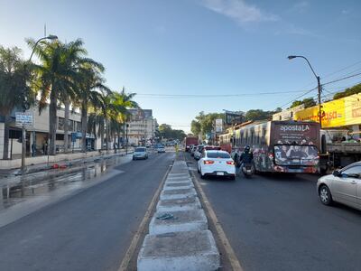 Despejan la avenida Eusebio Ayala.