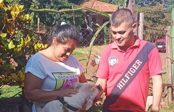 El perro "Tigre" ya se encuentra nuevamente en su hogar.