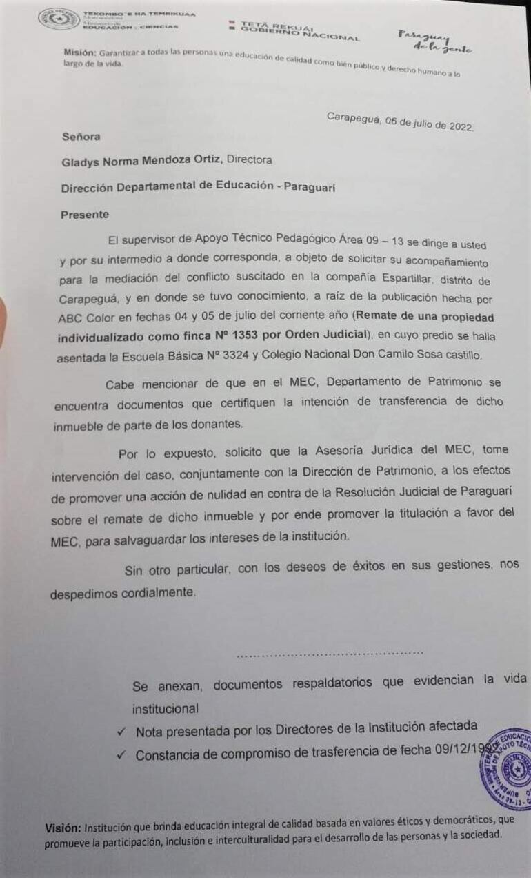 El supervisor Alberto Candia solicita nulidad del procedimiento judicial