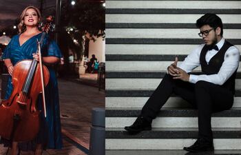 La violoncellista María Victoria Goydy y el pianista Orlando Riveros actuarán hoy en el auditorio de la OSN.