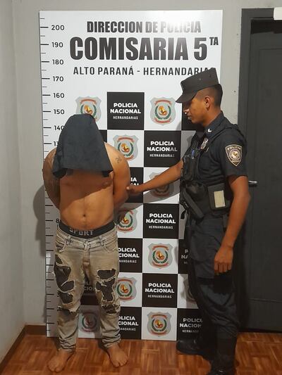 Jorge Daniel González Vargas, detenido en Hernandarias y puesto a disposición del Ministerio Público.