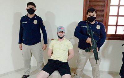 Flavio Arruda Guilherme fue trasladado a la sede de Investigaciones de Asunción, por seguridad.