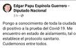 Diputado Edgar Espínola dio positivo al covid-19