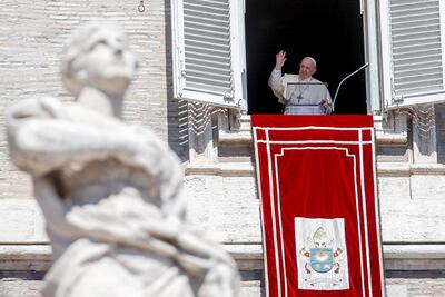 El papa Francisco durante el Angelus de este domingo.