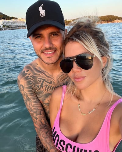 Mauro Icardi y Wanda Nara, juntitos en Ibiza.