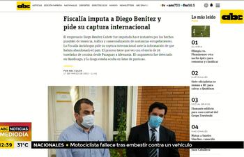 Fiscalía imputa a Diego Benítez y pide su captura internacional