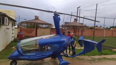 La aeronave que realizó el aterrizaje en plena calle de un asentamiento franqueño apeligrando a terceros.