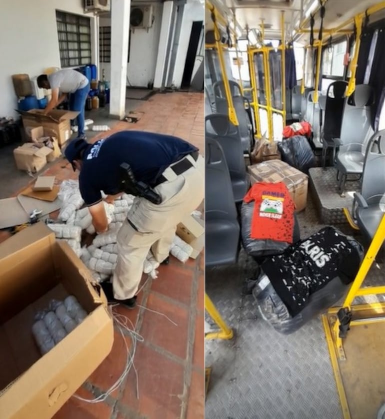 Chofer de la línea 101, Puerto Falcón, quedó detenido tras no poder identificarse al propietario de la mercadería sin documentos respaldatorios.