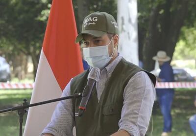 Mario Abdo Benítez, durante su discurso en Caaguazú.