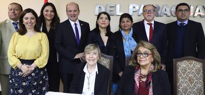 Los directivos del Colegio de Escribanos del Paraguay, presentes.