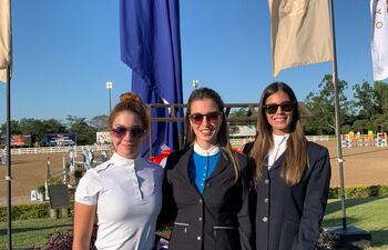 Amazonas Victoria Rulli, Giuliana Saccarello y Aramí García de Cat. 1 metro. (Gentileza)