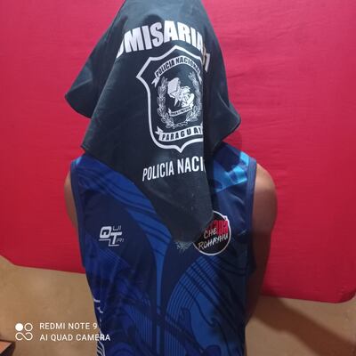 Presunto motoasaltante detenido en San Lorenzo. (gentileza).