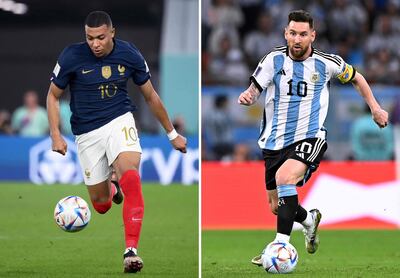 Kylian Mbappé y Lionel Messi, las estrellas de Francia y Argentina, respectivamente