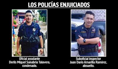 Oficial ayudante Derlis Miguel Sanabria Talavera, condenado, a cuatro años. Suboficial inspector Juan Darío Amarilla Ramírez, absuelto.