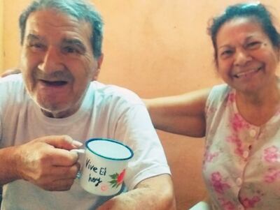 Don Simón Blanco   junto a su   esposa Elodia Romero Ortiz.