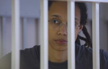 La basquetbolista estadounidense Brittney Griner, encarcelada en Rusia.