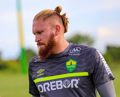 Isidro Pitta, goleador paraguayo del Cuiabá de Brasil.