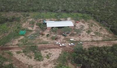 En la estancia intervenida se encontró una pista acondicionada inclusive para operar a la noche.