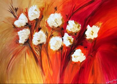 Cuadro de Carla Guillén Balmelli que forma parte de la muestra "True Colors", en el Shopping Mariscal.