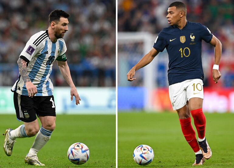 Lionel Messi y Kylian Mbappe.