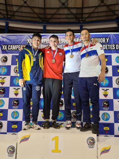 Jesús Servín e Isaías Britos ganaron la medalla de bronce en el Sudamericano de Karate.