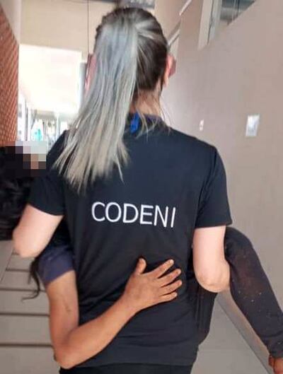 La menor fue auxiliada por funcionarias de la Codeni de Ciudad del Este.
