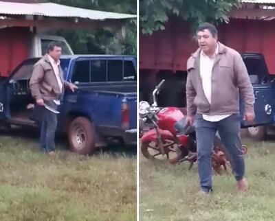 Rodríguez recibió a los Policías con un machete en la mano.