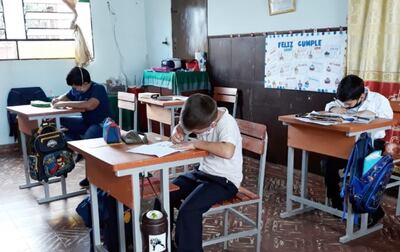 Alumnos comparten sus trabajos en la modalidad virtual.