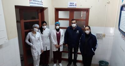 Los profesionales asignados para el laboratorio biomolecular de la 5ª Región Sanitaria.