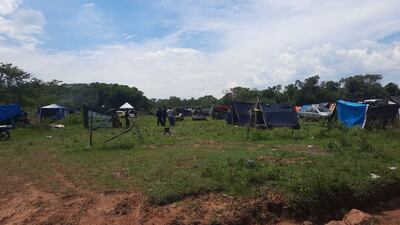 Las carpas instaladas en la propiedad de unas 15 hectáreas de la zona histórica de Itá Ybaté.