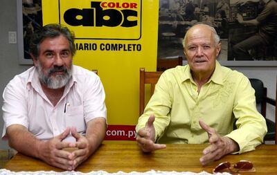 Hernando “Nenito” Fernández (d) en una imagen de archivo en una visita realizada a la redacción de ABC previo a un viaje a Rusia.