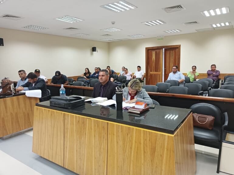 Sala donde se desarrolló el juicio oral y público en Puerto Casado.