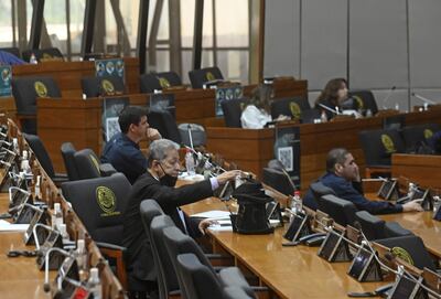 Sala de sesiones de Diputados, ayer.
