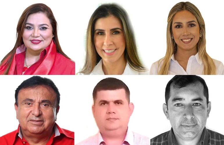 Los intendentes que fueron reelectos de Ybycuí, Sapucai, Quyquyhó, Carapeguá y María Antonia