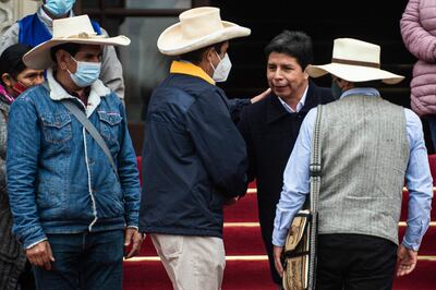 Pedro Castillo. (Photo by Ernesto BENAVIDES / AFP)