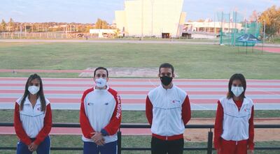 Amarilla, el titular de la FPA Gerardo Acosta, Duré y Añazco. Foto: FPA