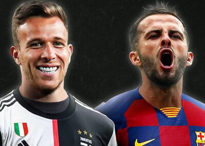 Arthur Melo (izq.) y Miralem Pjanic, protagonistas del intercambio entre Barça y Juventus.