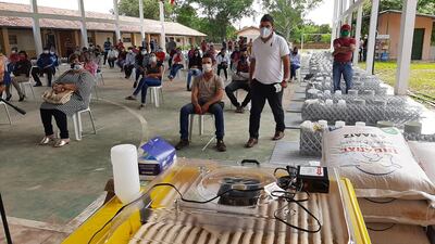 La estrega fue en el colegio Marcial Samaniego.