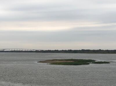 La bajante del río hace que aparezca una isla en la zona del puerto de Concepción, la navegación se encuentra con dificultades.
