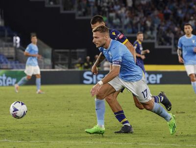 Ciro Immobile anotó uno de los goles en la victoria de Lazio
