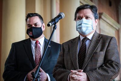 El encargado de negocios de la embajda de Estados Unidos en Paraguay, Joseph “Joe” Salazar y el canciller Euclides Acevedo.