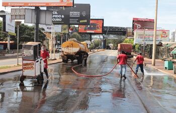 Ciudad del Este post manifestación por retroceso de fases