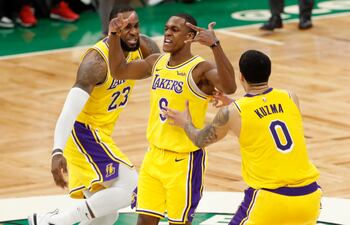 Rajon Rondo (9) no estará en el reinicio de la temporada 2019-2020 a causa de una lesión en la mano.