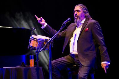 El cantaor español Diego 'El Cigala' durante un concierto en Santo Domingo.