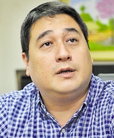 Eduardo Nakayama, precandidato a intendente en Asunción por el Partido Liberal Radical Auténtico (PLRA).