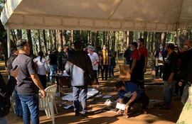 El accidente se produjo esta tarde en el vacunatorio habilitado en la Gobernación de Alto Paraná.